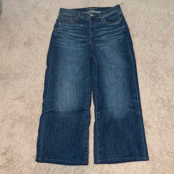 Chico's High Rise Wide Leg Stretch Classic Fit Denim Jeans Women's 10 - Picture 1 of 5